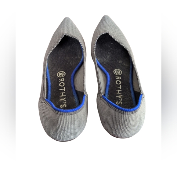 Rothy's The Point Cloud Grey Birdseye Ballet Flats Women’s Size 8 - Picture 6 of 8